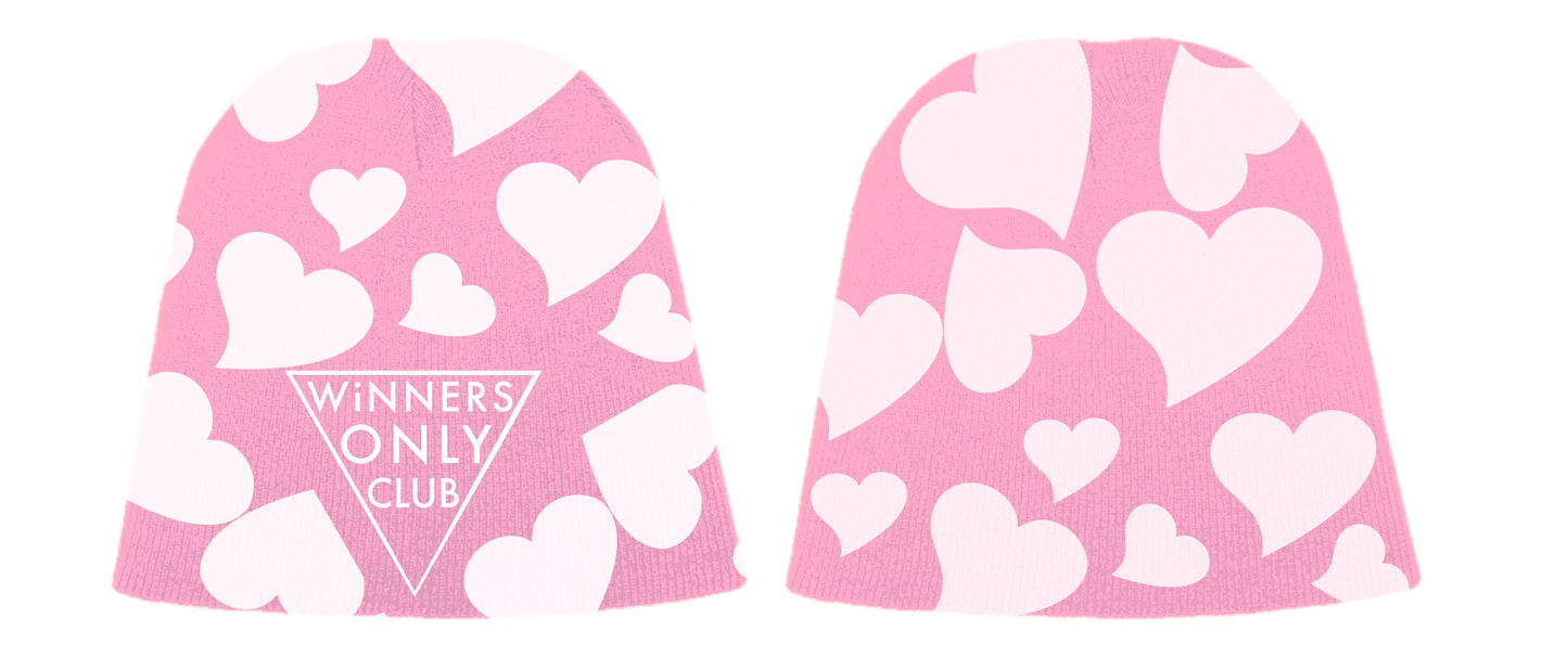 : Pink Hearts Beanie