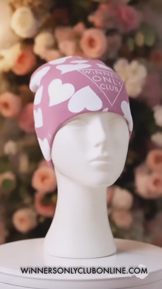 : Pink Hearts Beanie
